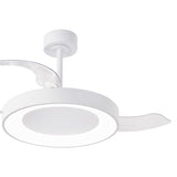 Niseko M CCT Dimmable LED Ceiling Fan Light With Remote Control - White