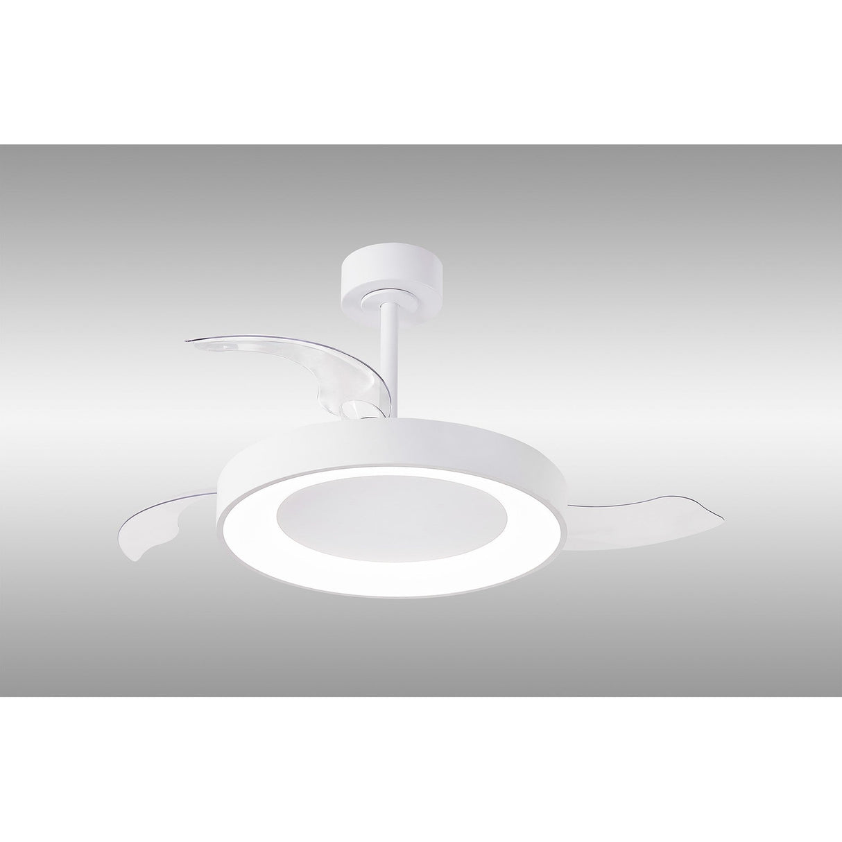 Niseko M CCT Dimmable LED Ceiling Fan Light With Remote Control - White