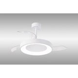 Niseko M CCT Dimmable LED Ceiling Fan Light With Remote Control - White
