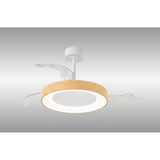 Niseko M CCT Dimmable LED Ceiling Fan Light With Remote Control - Brown