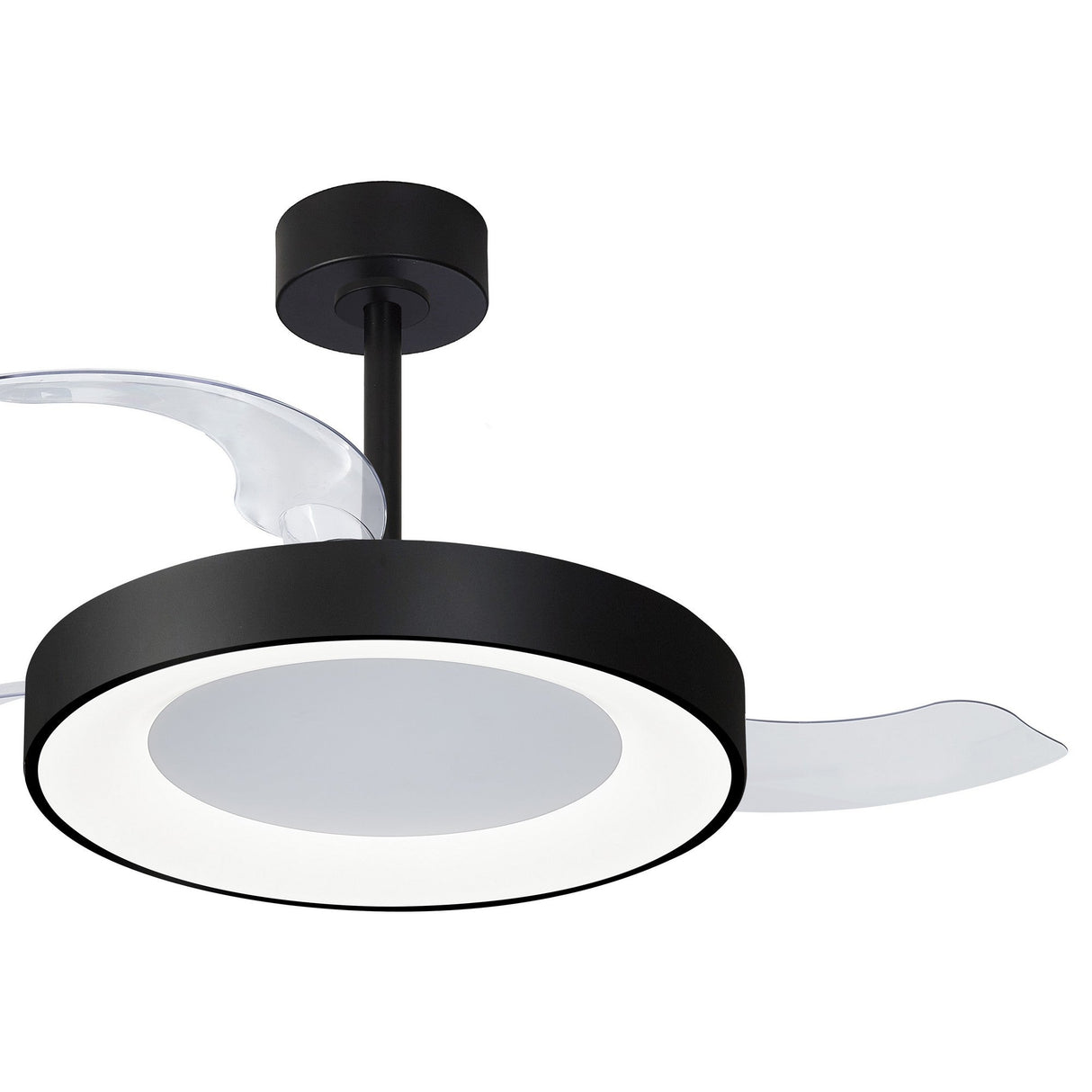Niseko M CCT Dimmable LED Ceiling Fan Light With Remote Control - Black