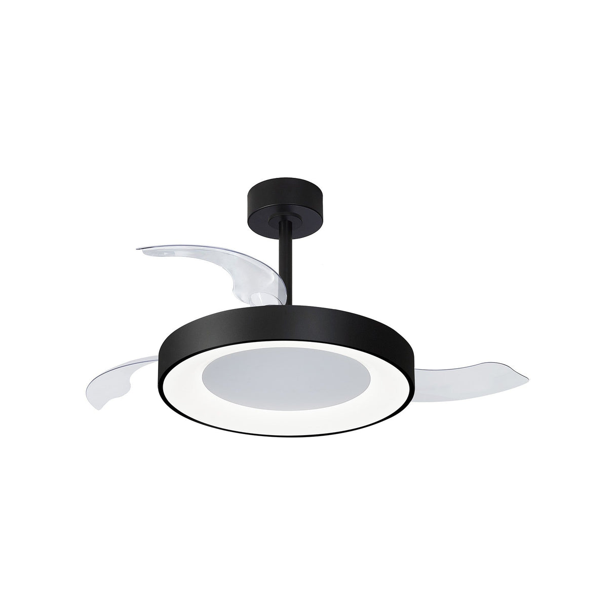 Niseko M CCT Dimmable LED Ceiling Fan Light With Remote Control - Black