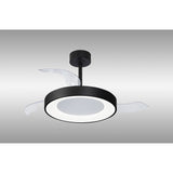 Niseko M CCT Dimmable LED Ceiling Fan Light With Remote Control - Black