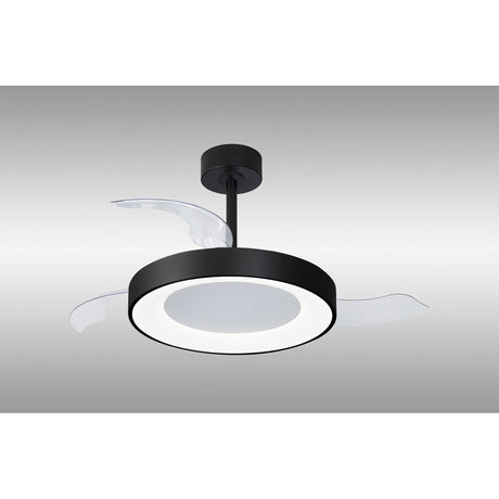 Niseko M CCT Dimmable LED Ceiling Fan Light With Remote Control - Black