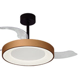 Niseko M CCT Dimmable LED Ceiling Fan Light With Remote Control - Gold/Black