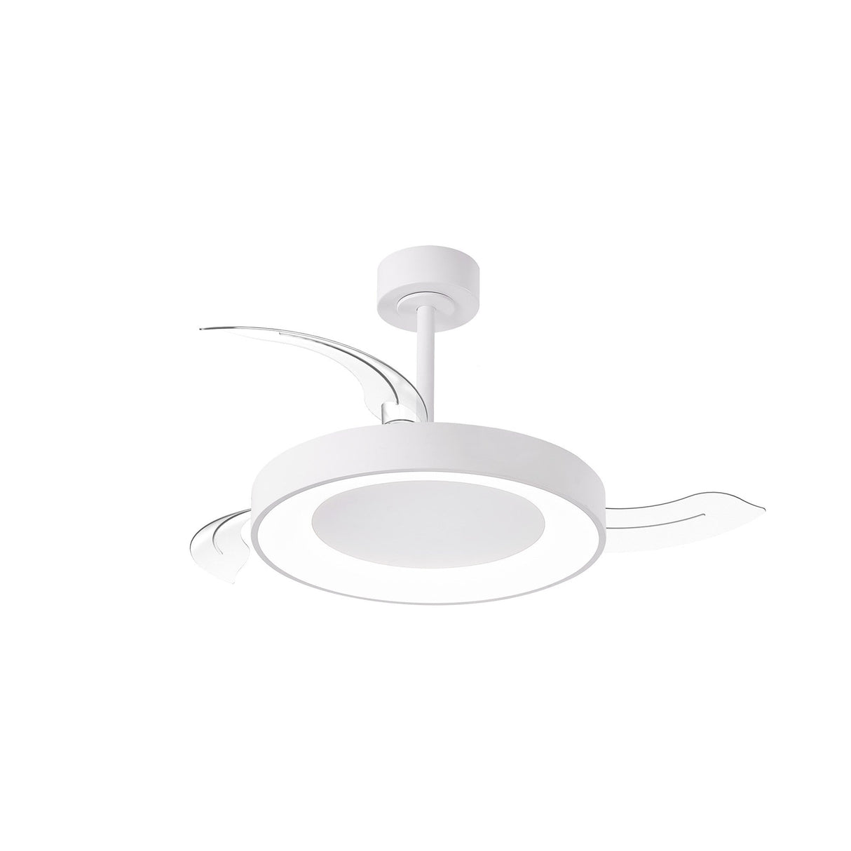 Niseko S CCT Dimmable LED Ceiling Fan Light With Remote Control - White