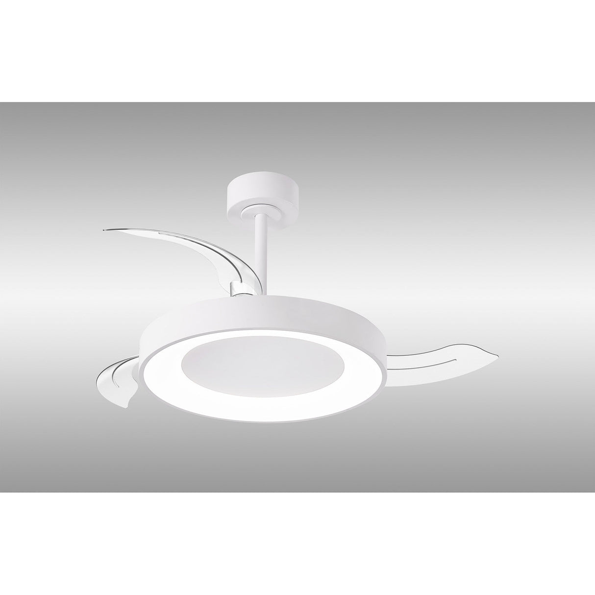 Niseko S CCT Dimmable LED Ceiling Fan Light With Remote Control - White