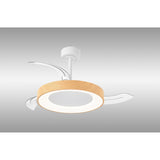 Niseko S CCT Dimmable LED Ceiling Fan Light With Remote Control - Brown