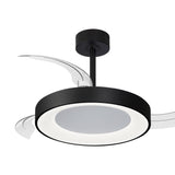 Niseko S CCT Dimmable LED Ceiling Fan Light With Remote Control - Black