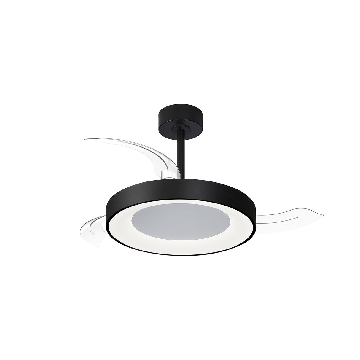 Niseko S CCT Dimmable LED Ceiling Fan Light With Remote Control - Black