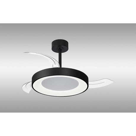 Niseko S CCT Dimmable LED Ceiling Fan Light With Remote Control - Black