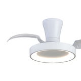 Niseko XS CCT Dimmable LED Ceiling Fan Light With Remote Control - White