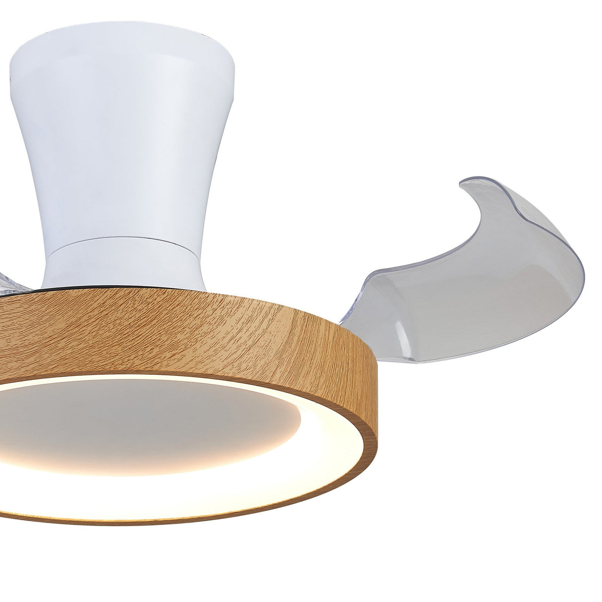 Niseko XS CCT Dimmable LED Ceiling Fan Light With Remote Control - Brown/White