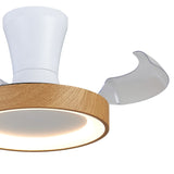 Niseko XS CCT Dimmable LED Ceiling Fan Light With Remote Control - Brown/White