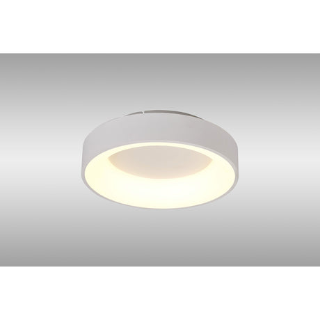 Niseko Small Ring CCT Dimmable LED Flush Ceiling Light With Remote & App Control 40W - White