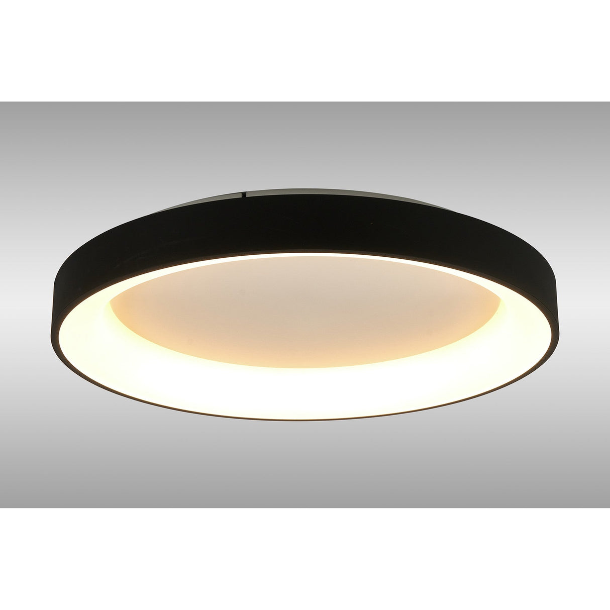 Niseko Ring CCT Dimmable LED Flush Ceiling Light With Remote & App Control 50W - Black