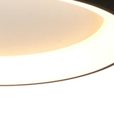 Niseko Small Ring CCT Dimmable LED Flush Ceiling Light With Remote & App Control 40W - Black