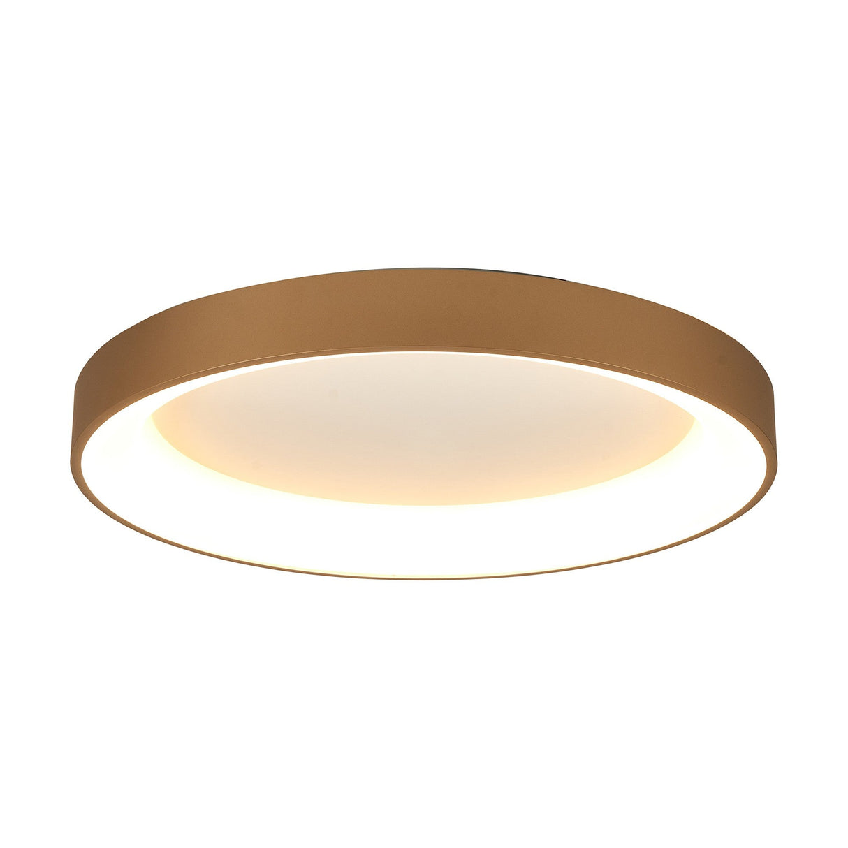Niseko Ring CCT Dimmable LED Flush Ceiling Light With Remote & App Control 50W - Gold