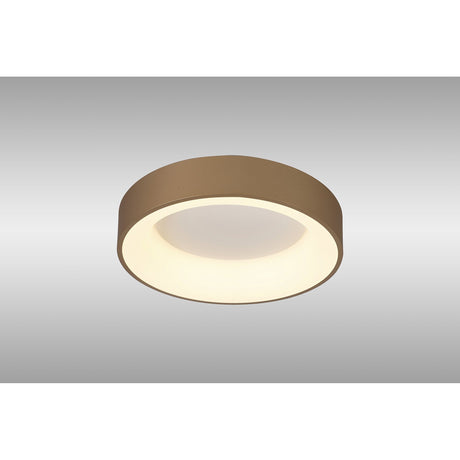 Niseko Small Ring CCT Dimmable LED Flush Ceiling Light With Remote & App Control 40W - Gold