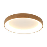 Niseko Ring CCT Dimmable LED Flush Ceiling Light With Remote & App Control 50W - Light Brown