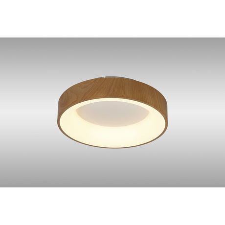Niseko Small Ring CCT Dimmable LED Flush Ceiling Light With Remote & App Control 40W - Light Brown
