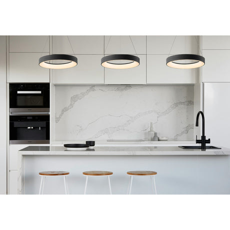 Niseko 38cm CCT LED Suspension Light With Remote Control & App - Black