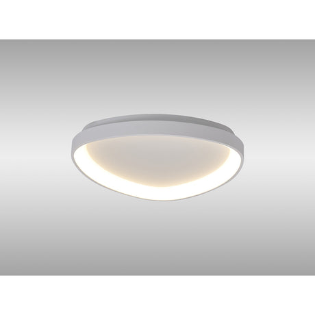 Niseko Triangular CCT Dimmable LED Flush Ceiling Light With Remote Control 38W - White