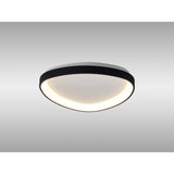 Niseko Triangular CCT Dimmable LED Flush Ceiling Light With Remote Control 38W - Black