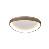 Mantra Niseko triangular flush ceiling light with gold metal frame and opal diffuser, integrated CCT dimmable LED, shown on a white background.