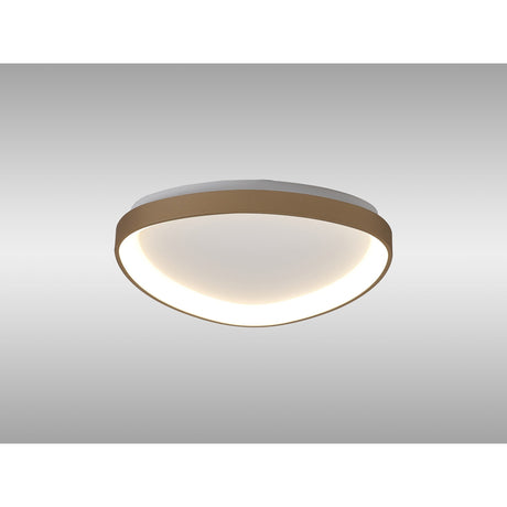 Niseko Triangular CCT Dimmable LED Flush Ceiling Light With Remote Control 38W - Gold