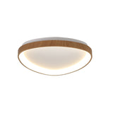 Niseko Triangular CCT Dimmable LED Flush Ceiling Light With Remote Control 38W - Light Brown