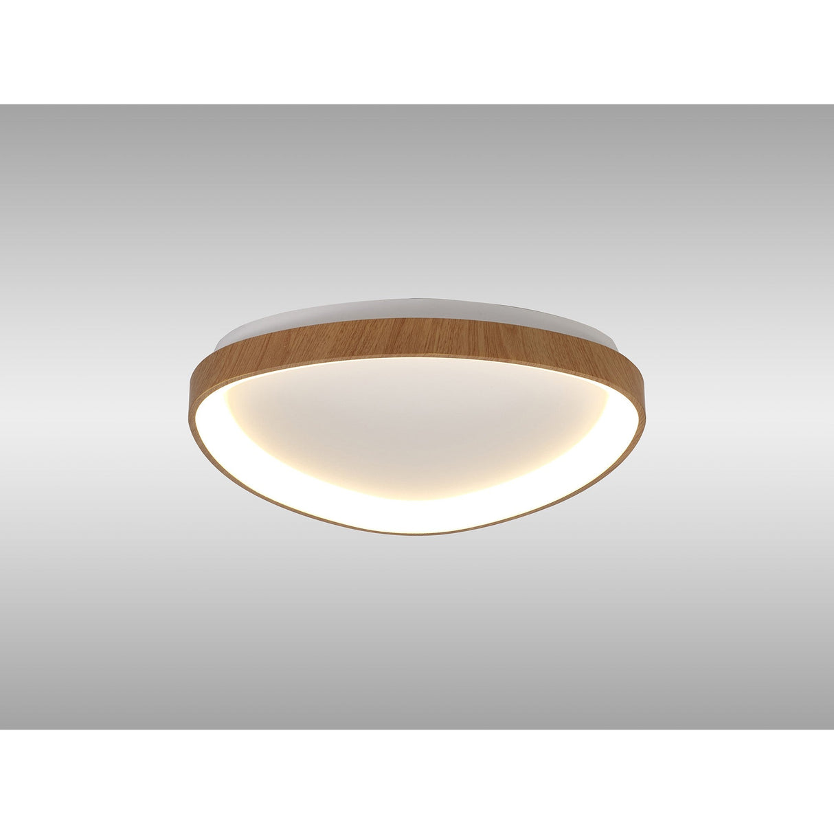 Niseko Triangular CCT Dimmable LED Flush Ceiling Light With Remote Control 38W - Light Brown