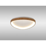 Niseko Triangular CCT Dimmable LED Flush Ceiling Light With Remote Control 38W - Light Brown