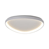 Mantra Niseko 50W LED triangular flush ceiling light with white acrylic diffuser and white metal frame, shown on a plain white background.
