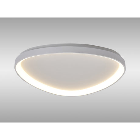 Niseko Triangular CCT Dimmable LED Flush Ceiling Light With Remote Control 50W - White