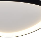 Niseko Triangular CCT Dimmable LED Flush Ceiling Light With Remote Control 50W - Black