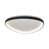 Niseko Triangular CCT Dimmable LED Flush Ceiling Light With Remote Control 50W - Black