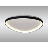 Niseko Triangular CCT Dimmable LED Flush Ceiling Light With Remote Control 50W - Black
