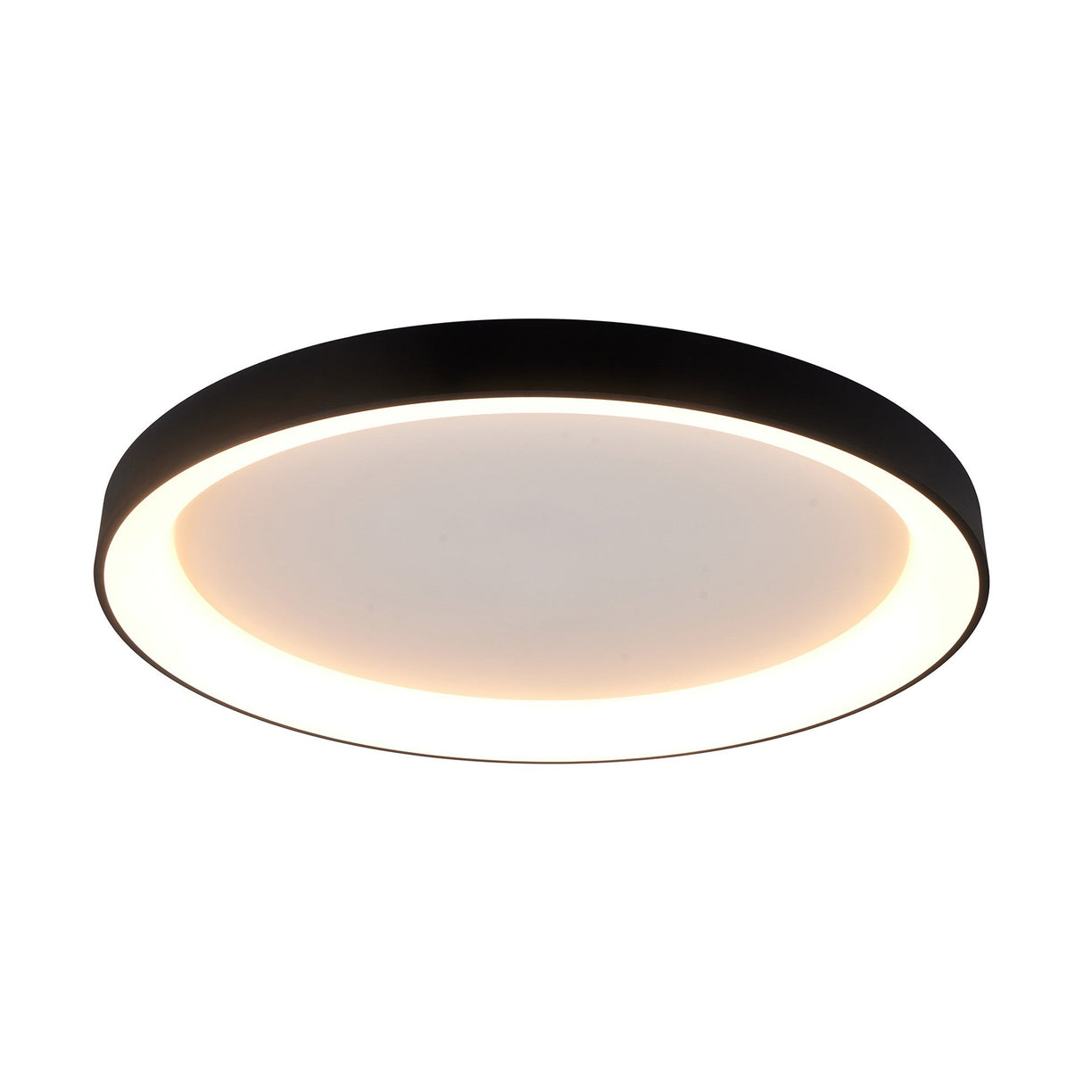 Niseko Ring CCT Dimmable LED Flush Ceiling Light With Remote Control 78W - Black