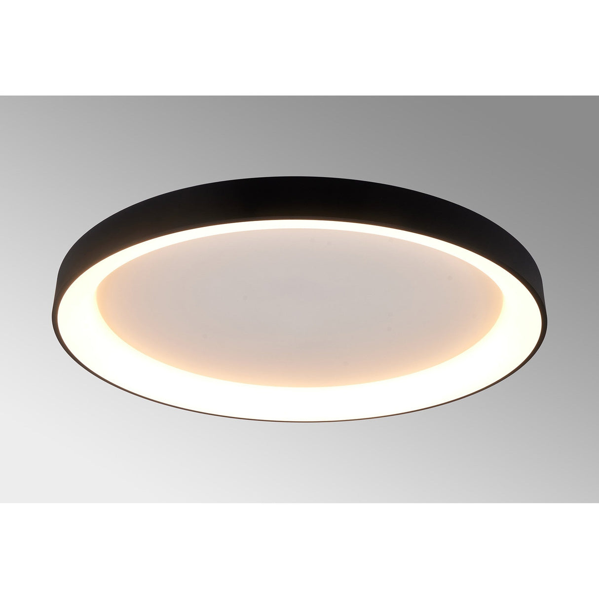 Niseko Ring CCT Dimmable LED Flush Ceiling Light With Remote Control 78W - Black