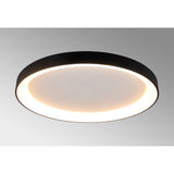 Niseko Ring CCT Dimmable LED Flush Ceiling Light With Remote Control 78W - Black