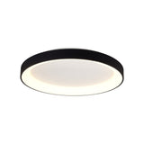 Niseko Ring CCT Dimmable LED Flush Ceiling Light With Remote Control 58W - Black
