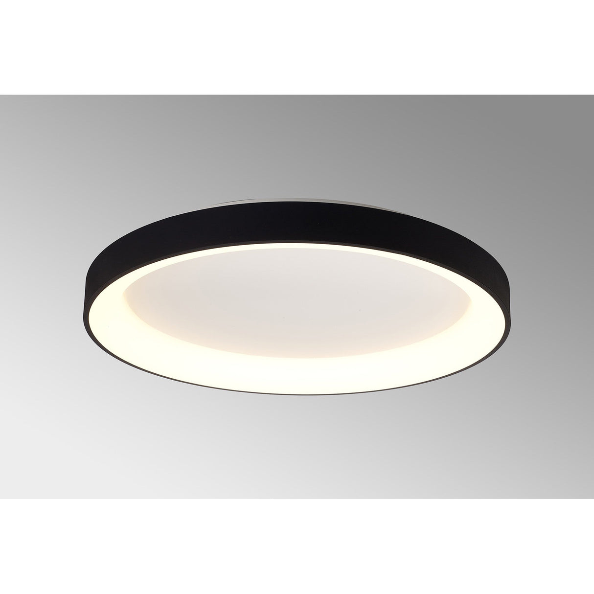 Niseko Ring CCT Dimmable LED Flush Ceiling Light With Remote Control 58W - Black