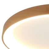 Niseko Ring CCT Dimmable LED Flush Ceiling Light With Remote Control 78W - Light Brown