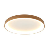 Niseko Ring CCT Dimmable LED Flush Ceiling Light With Remote Control 78W - Light Brown
