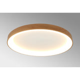 Niseko Ring CCT Dimmable LED Flush Ceiling Light With Remote Control 78W - Light Brown