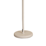 A close-up of the Noa II Touch Dimmer LED Floor Lamp 15W 3000K in white shows its modern round base, vertical pole, and built-in touch dimmer for easy brightness control.