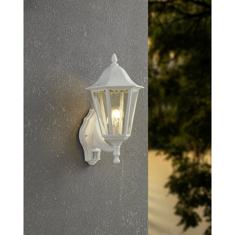 Nolmane Outdoor Wall Light with Motion Sensor - White