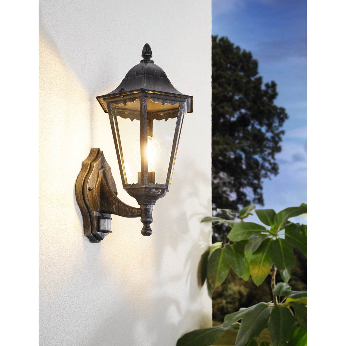 Nolmane Upward Outdoor Wall Light with Motion Sensor