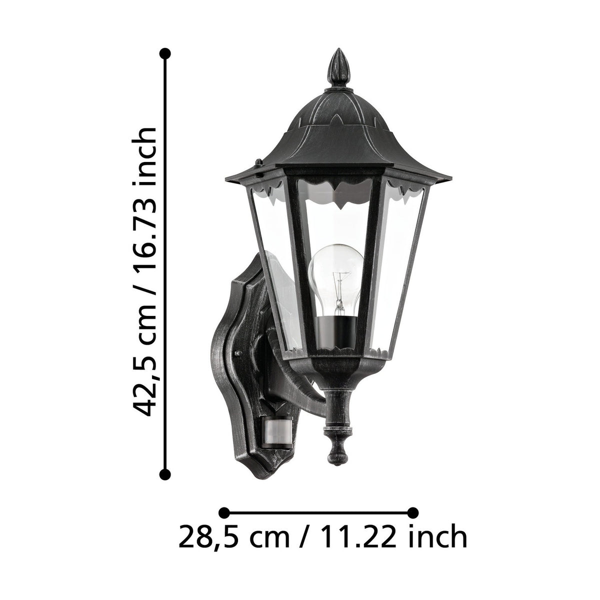Nolmane Upward Outdoor Wall Light with Motion Sensor
